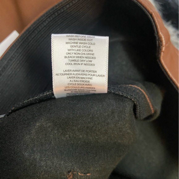 NWT Tinseltown Sz XL Brown Faux Leather High Rise Flare Legs Women’s Pants - Picture 10 of 11